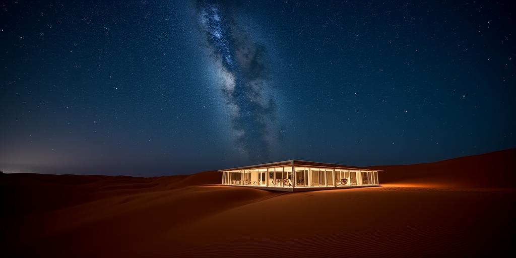 Notte stellata su un lodge privato nel deserto della Namibia